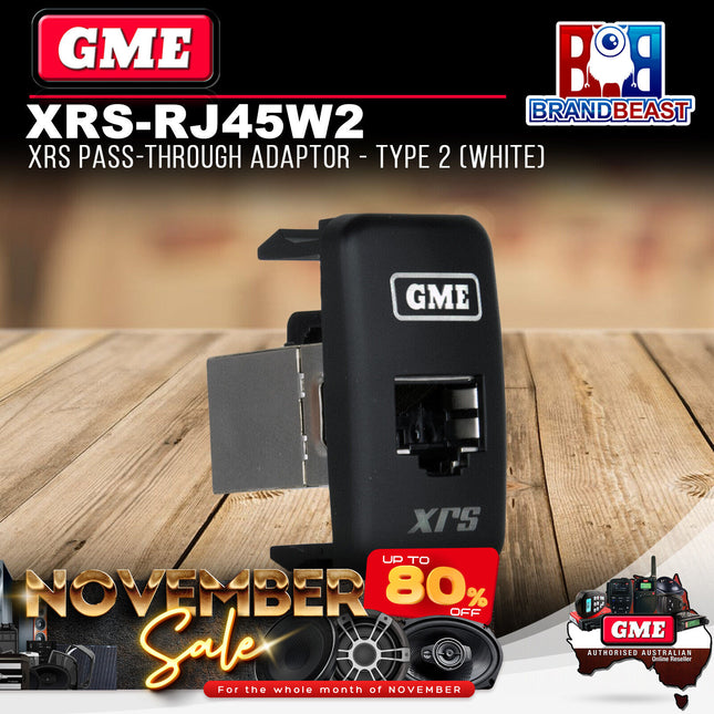 GME XRS-RJ45W2 XRS Pass-through Adaptor - Type 2 (White)