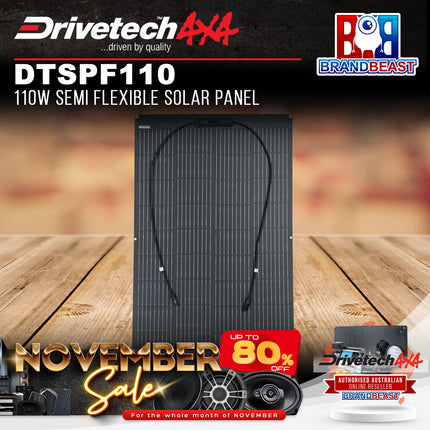 Drivetech4X4 DTSPF110 110W Semi Flexible Solar Panel
