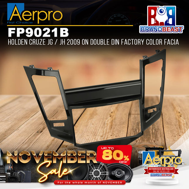 Aerpro FP9021B Single/Double DIN Gloss Black Facia Kit Suit Holden Cruze 2009 - 2016