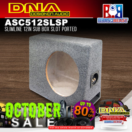 DNA ASC512SLSP Slimline 12 Inch Slot Ported Subwoofer Box - Grey