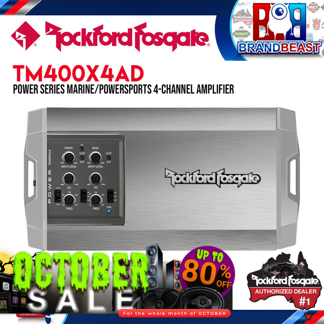 Rockford Fosgate TM400X4ad Power Marine 400 Watt Class-ad 4-Channel Amplifier