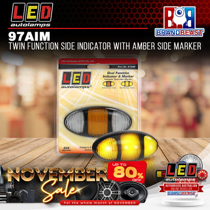 LED Autolamps 97AIM Twin Function Side Indicator With Amber Side Marker