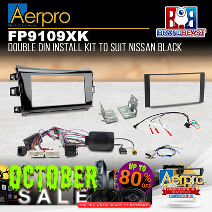 Aerpro FP9109XK Double Din Install Kit to Suit Nissan Navara Black