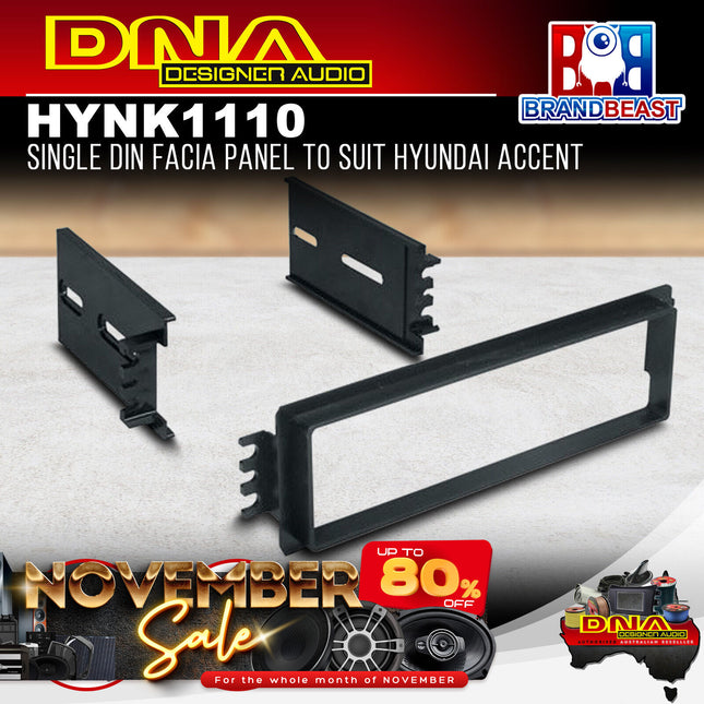DNA HYN-K1110 Single DIN Fascia Panel to Suit Hyundai Accent