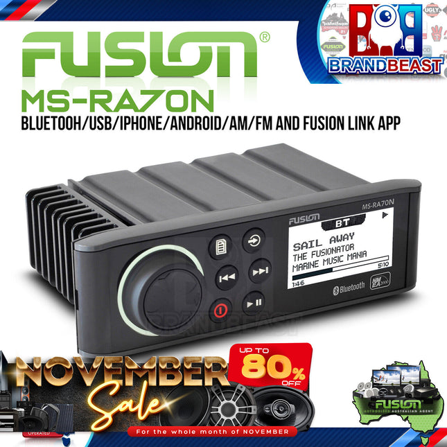 Fusion MS-RA70N Marine Entertainment System with Bluetooth and NMEA 2000
