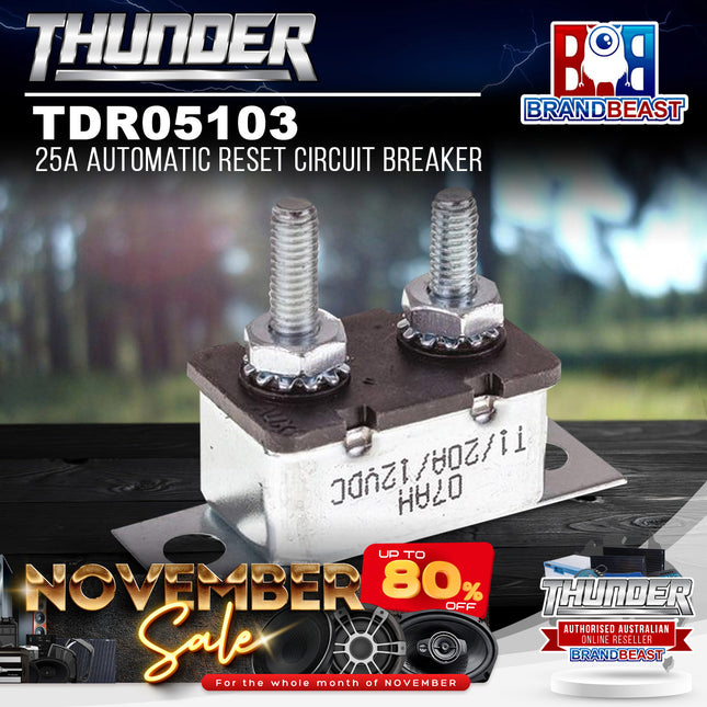Thunder TDR05103 25A Automatic Reset Circuit Breaker