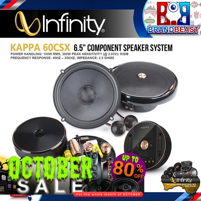 Infinity KAPPA 60CSX 6-1/2" Two-Way Car Audio Component System w/ Gap Switchable Crossover