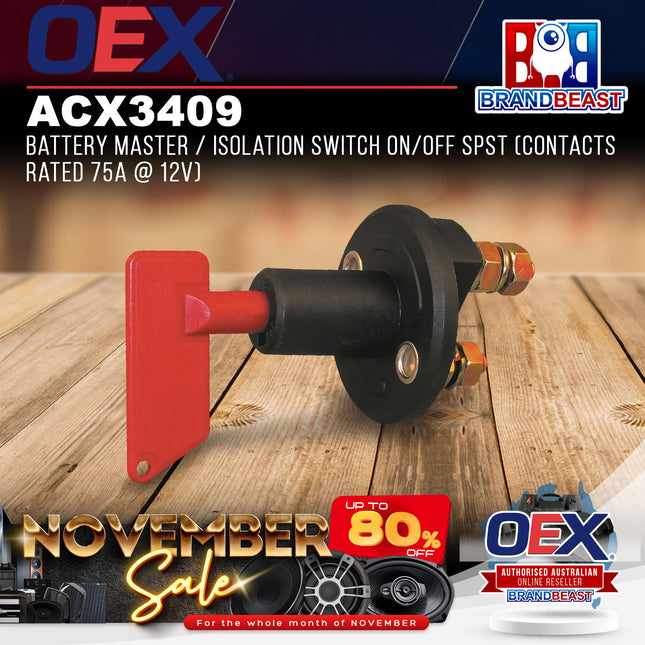 OEX ACX3409 Battery Master / Isolation Switch On/Off SPST