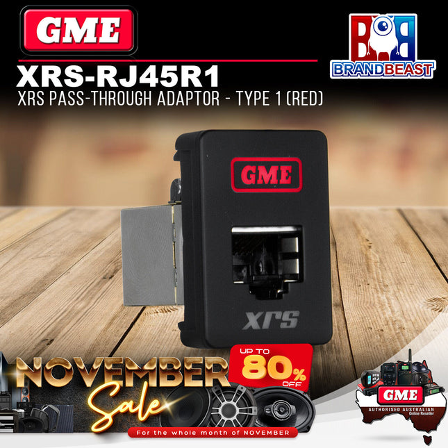GME XRS-RJ45R1 XRS Pass-through Adaptor - Type 1 (Red)