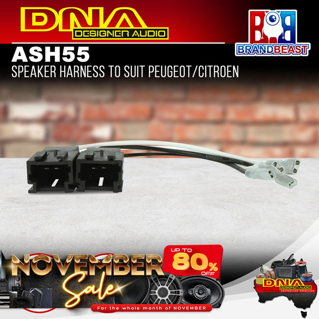 DNA ASH55 Speaker Harness to Suit Peugeot/Citroen
