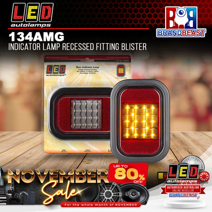 LED Autolamps 134AMG Indicator Lamp Recessed Fitting Blister