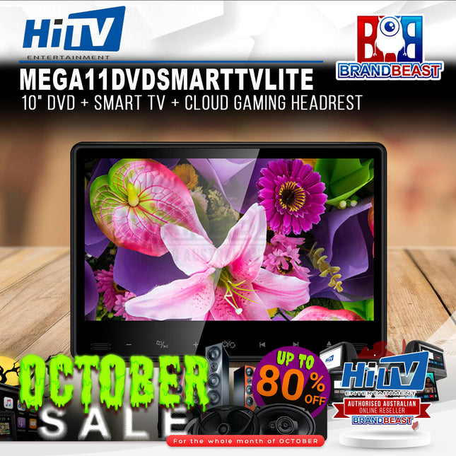 HiTV 9SNDVD106INMNT-TWIN Mega 11 DVD Smart TV 10.6" Headrest System - Twin Pack