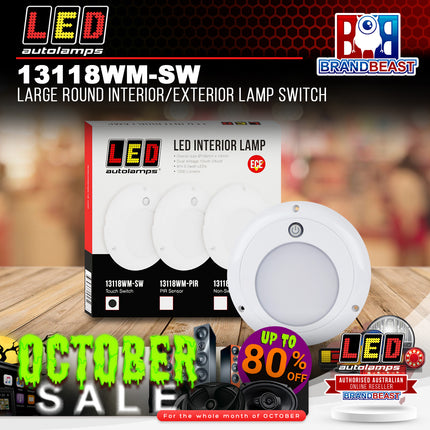 LED Autolamps 13118WM-SW Large Round Interior/Exterior Lamp Switch