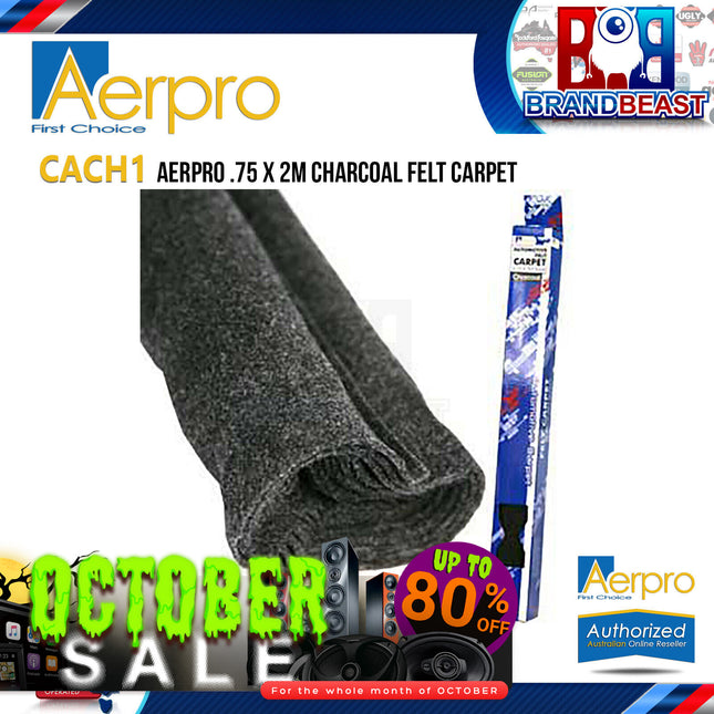 Aerpro CACH1 .75 x 2M Charcoal Felt Carpet