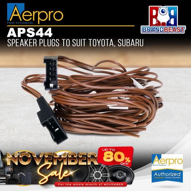 Aerpro APS44 Speaker Plugs to Suit Toyota, Subaru