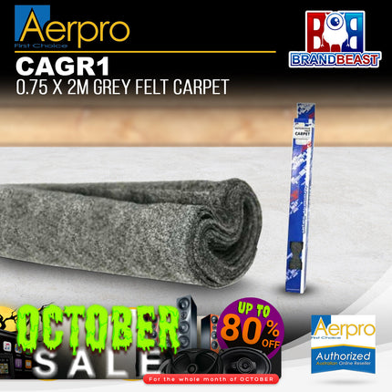 Aerpro CAGR1 .75 X 2m Grey Felt Carpet