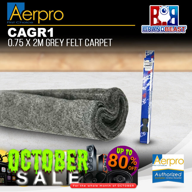 Aerpro CAGR1 .75 X 2m Grey Felt Carpet