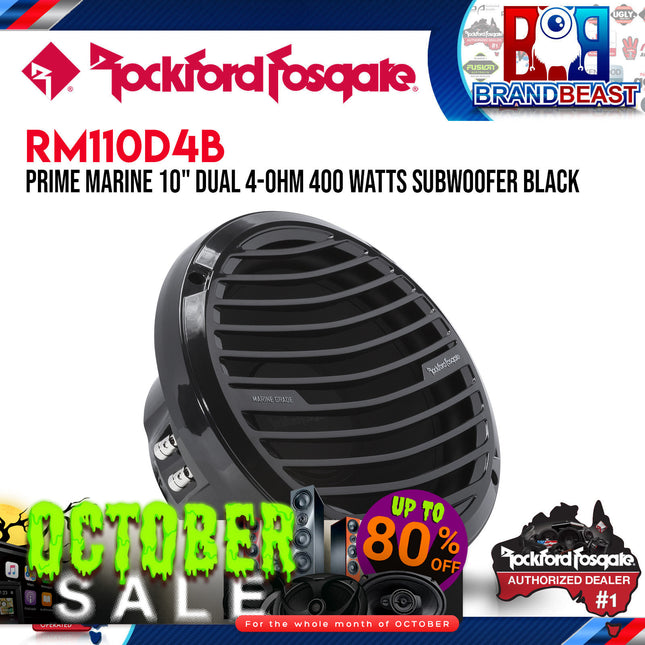 Rockford Fosgate RM110D4B Prime 10" Dual 4-Ohm Subwoofer - Black