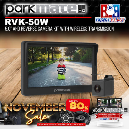 Parkmate RVK-50W 5.0" AHD Reverse Camera Kit with Wireless Transmission