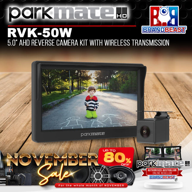 Parkmate RVK-50W 5.0" AHD Reverse Camera Kit with Wireless Transmission