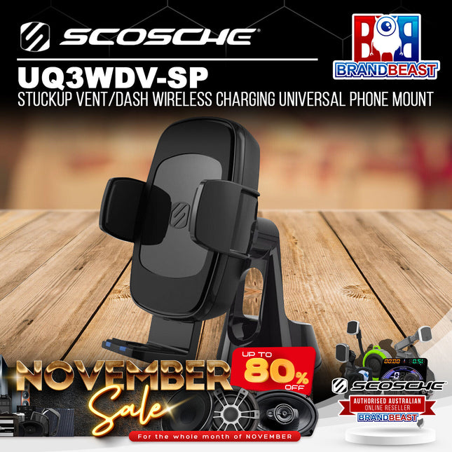 Scosche UQ3WDV-SP StuckUp Vent/Dash Wireless Charging Universal Phone Mount