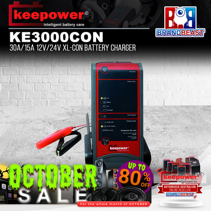 Keepower KE3000CON 30A/15A 12V/24V XL-con Battery Charger