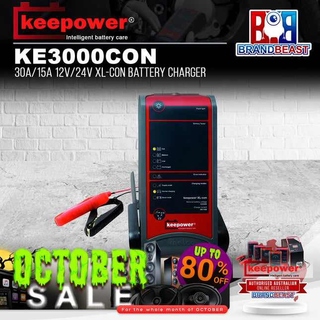 Keepower KE3000CON 30A/15A 12V/24V XL-con Battery Charger