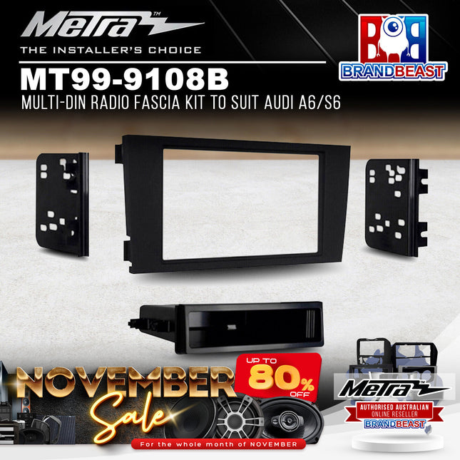 Metra MT99-9108B Multi-DIN Radio Fascia Kit To Suit Audi A6/S6