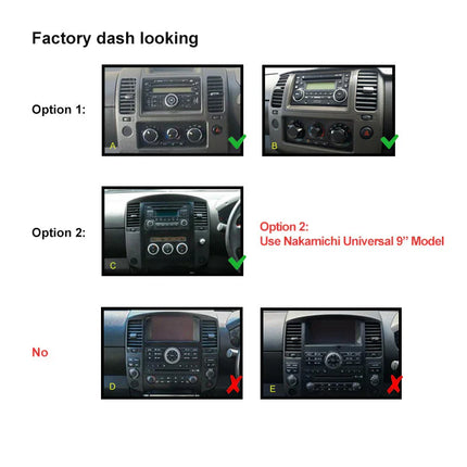 Nakamichi NA9NISSANNAVARARD4020072015 9" Wireless CarPlay Nissan Navara D40 RX ST