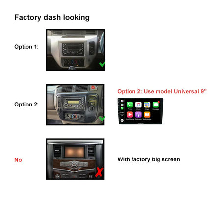 Nakamichi NA9NISSANPATROL2010ON 9" Wireless CarPlay Nissan Patrol GU7 GU8 Y61