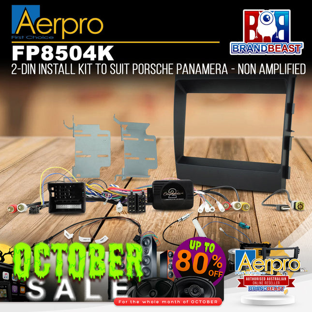 Aerpro FP8504K Double DIN Black Headunit Installation Kit Suit Porsche Panamera