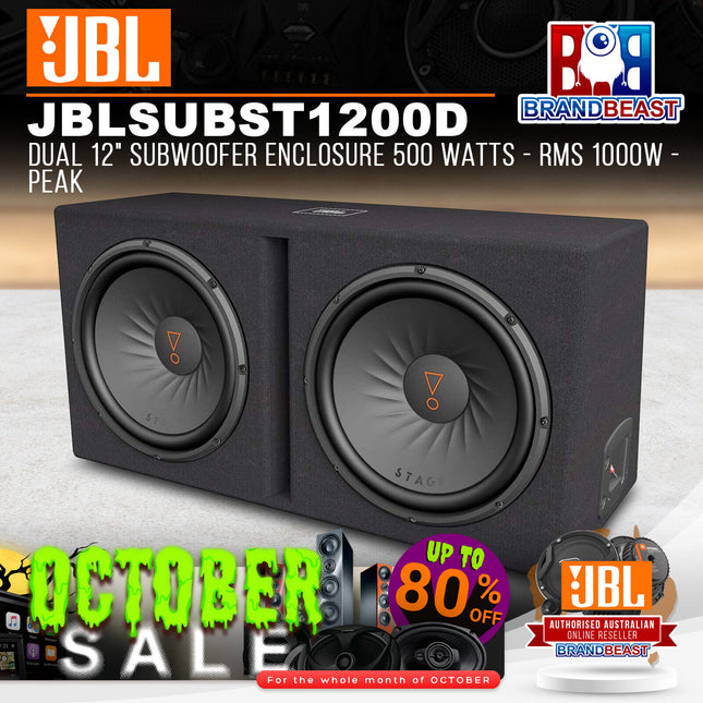 JBL STAGE 1200D Dual 12" Subwoofer Enclosure 500 Watts - RMS 1000W - Peak