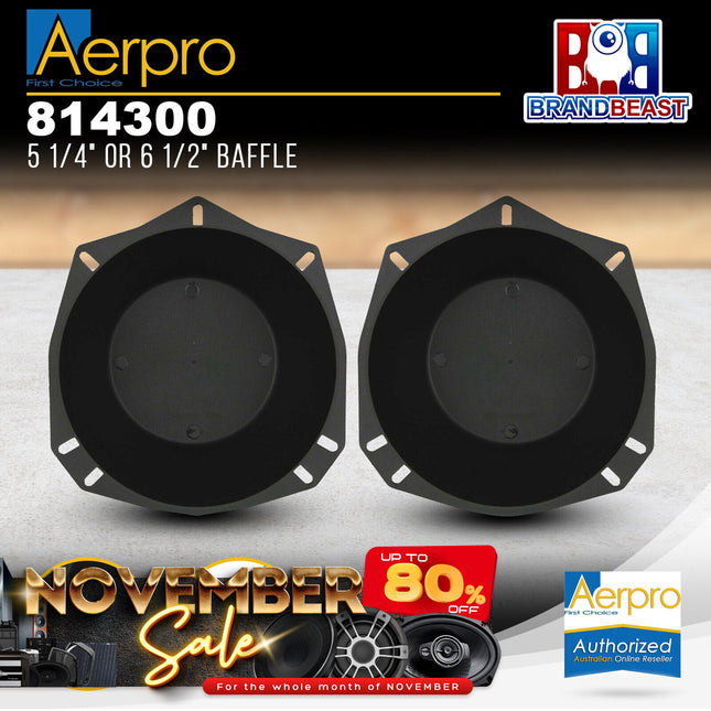 Aerpro 814300 5 1/4" to 6 1/2" Speaker Baffle