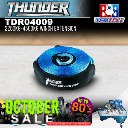 Thunder TDR04009 10M Winch Extension Strap With Reinforced Ends