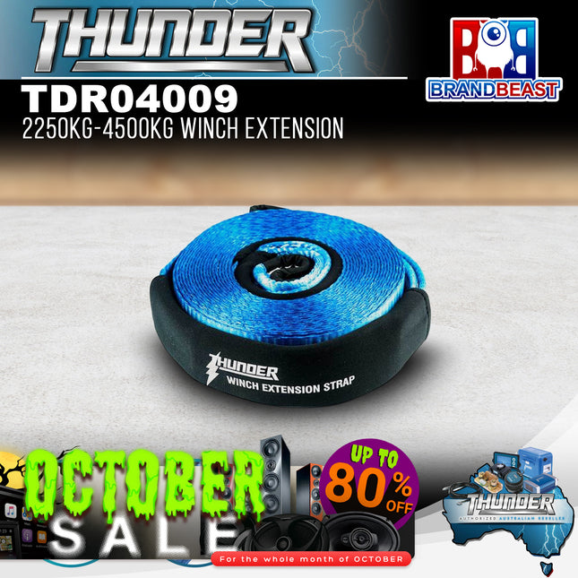 Thunder TDR04009 10M Winch Extension Strap With Reinforced Ends