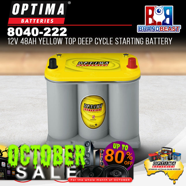 Optima 8040-222 12V 48Ah Group 35 Yellow Top Deep Cycle Starting Battery