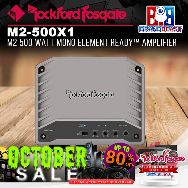 Rockford Fosgate M2-500X1 M2 500 Watt Mono Element Ready™ Amplifier