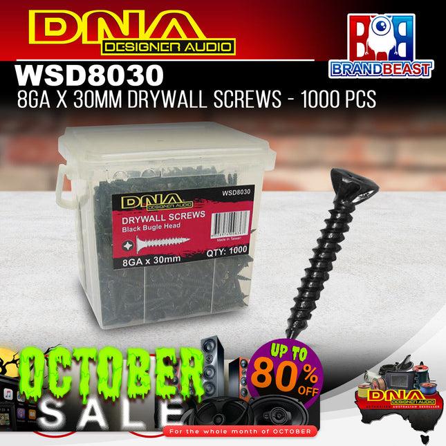 DNA WSD8030 30mm 8 Gauge Drywall Screws - 1000 Pieces