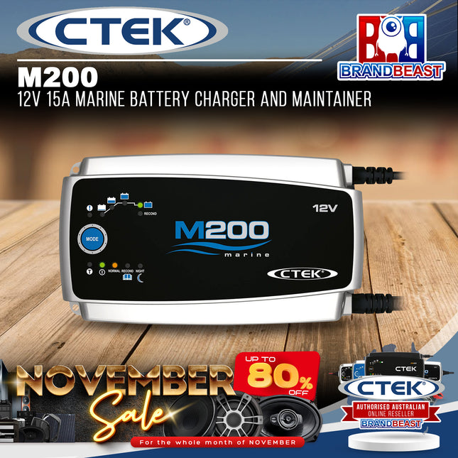 CTEK M200 12V 15A Marine Battery Charger and Maintainer