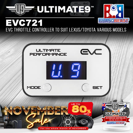 Ultimate9 EVC721 EVC Throttle Controller to Suit Lexus/Toyota Various Models