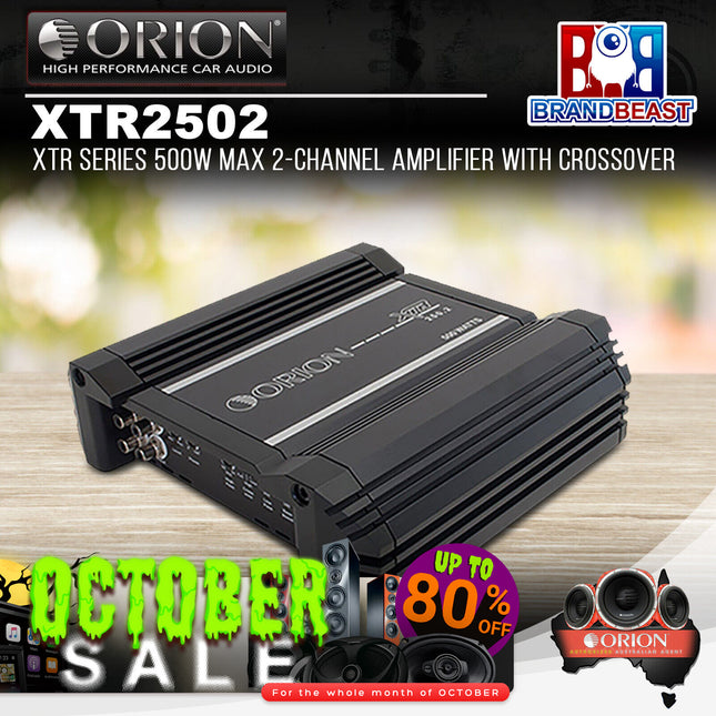 Orion XTR2502 XTR Series 500W Max 2-Channel Amplifier with Crossover