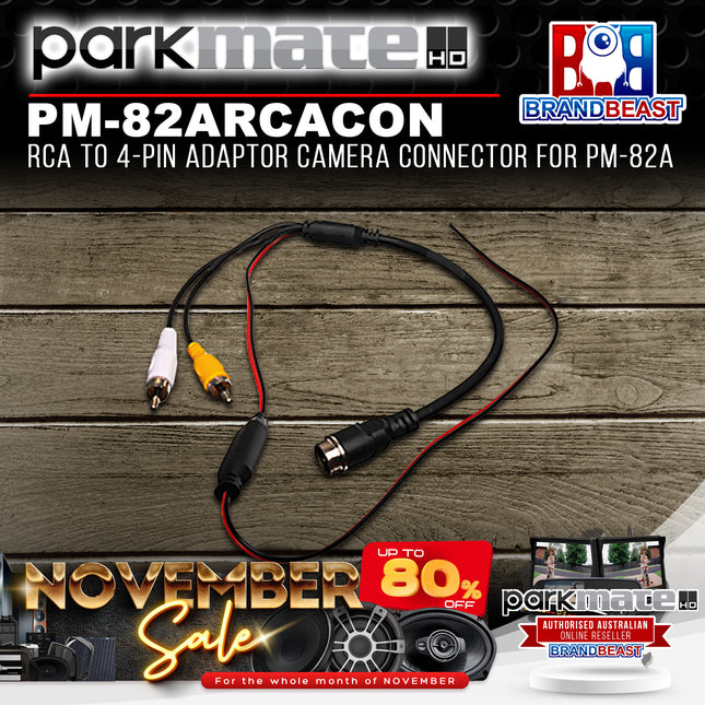 Parkmate PM-82ARCACON RCA To 4-Pin Adaptor Camera Connector For PM-82A