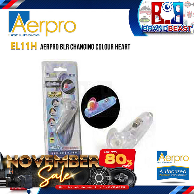Aerpro EL11H BLR Changing Colour Heart