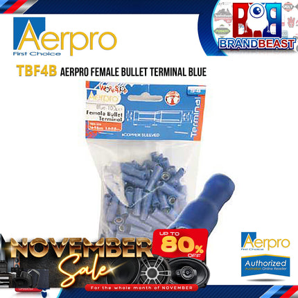 Aerpro TBF4B Female Bullet Terminal Blue