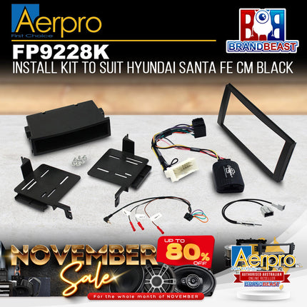 Aerpro FP9228K Single DIN/2-DIN Install Kit to Suit Hyundai Santa Fe CM