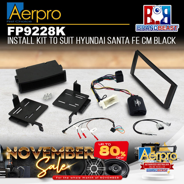 Aerpro FP9228K Single DIN/2-DIN Install Kit to Suit Hyundai Santa Fe CM