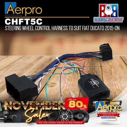 Aerpro CHFT5C Steering Wheel Control Harness to Suit Fiat Ducato 2015-On