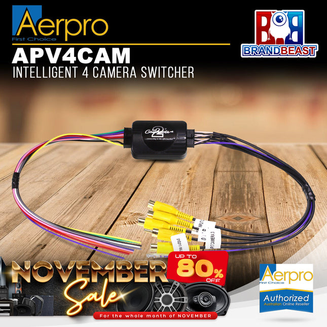 Aerpro APV4CAM Intelligent 4 Camera Switcher