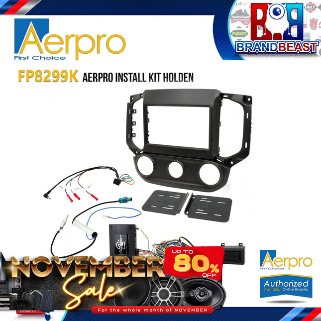 Aerpro FP8299K Double DIN Black Install Kit Suit Holden Colorado/Trailblazer LT