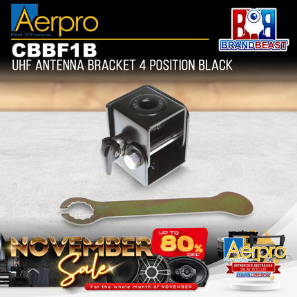 Aerpro CBBF1B Folding UHF Antenna Bracket - Black